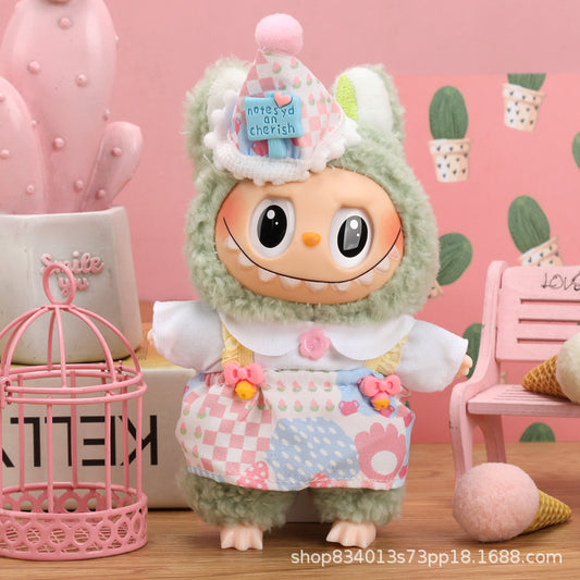 Labubu Doll Clothes - 17cm Skirt Suit for Vinyl Dolls (Multiple Colors)