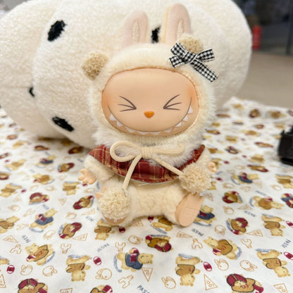 Blind Box Labubu Sit Party Doll Coat The First and Second Generation LABUBU Wear Cloak for Cloak and Cloak for Lady
