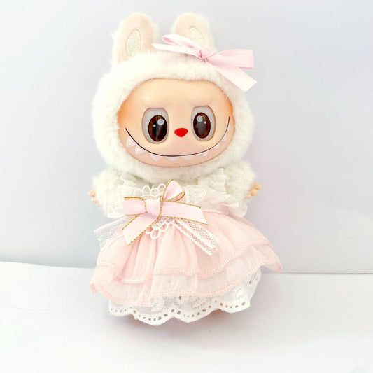 Labubu Doll Princess Skirt Outfit - 17cm Tutu & Beaded Skirts