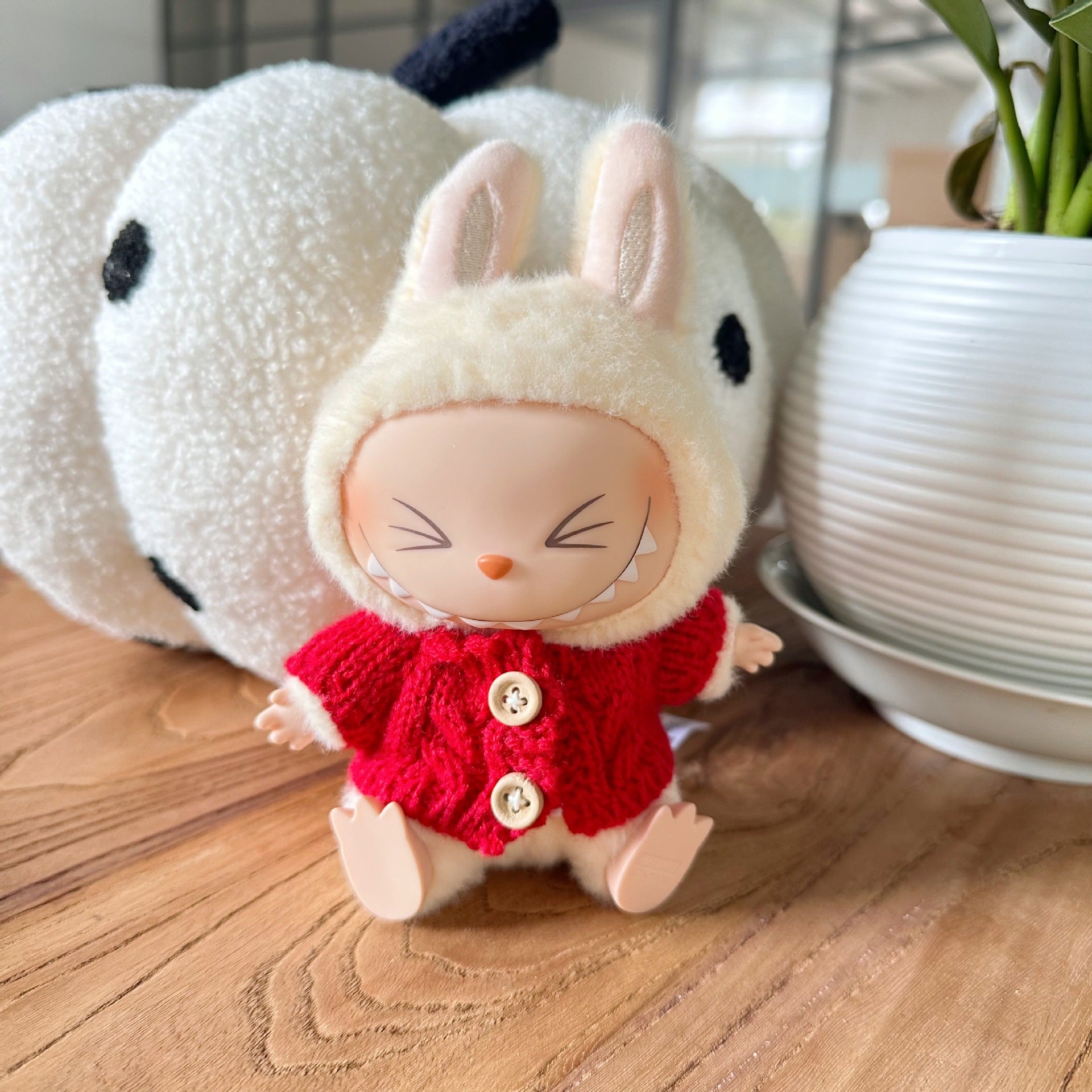 Only clothes] the first and second generation of labubu doll clothes LABUBU sitting party doll for autumn and winter sweater