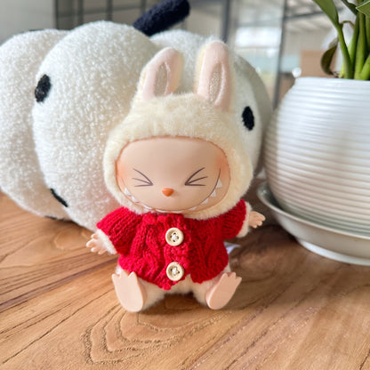 Only clothes] the first and second generation of labubu doll clothes LABUBU sitting party doll for autumn and winter sweater