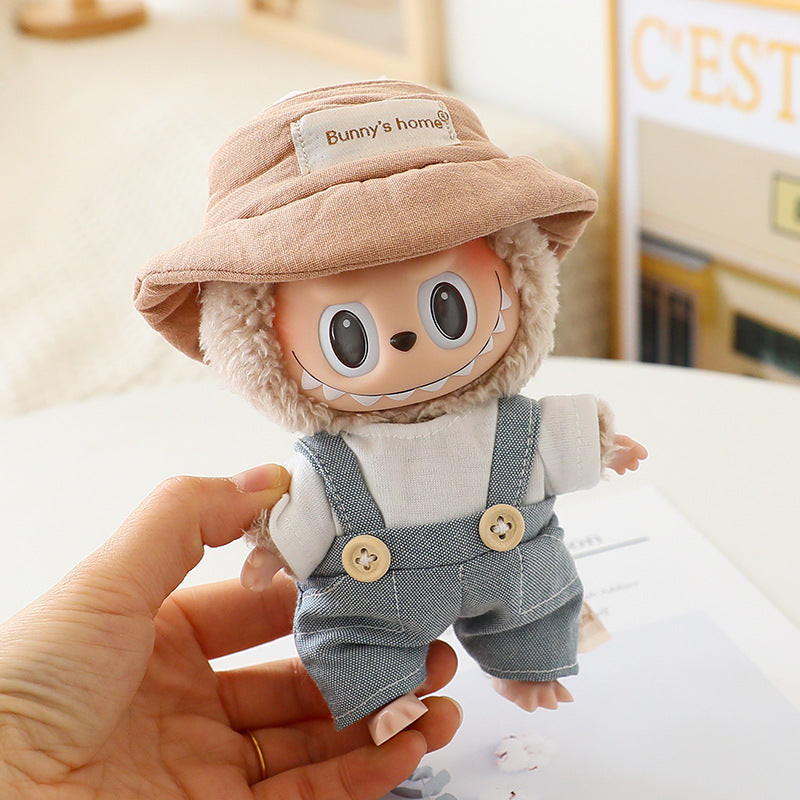The first and second generation of cloth doll plush doll clothes pendant T-shirt suspenders clothing accessories blind box doll hat