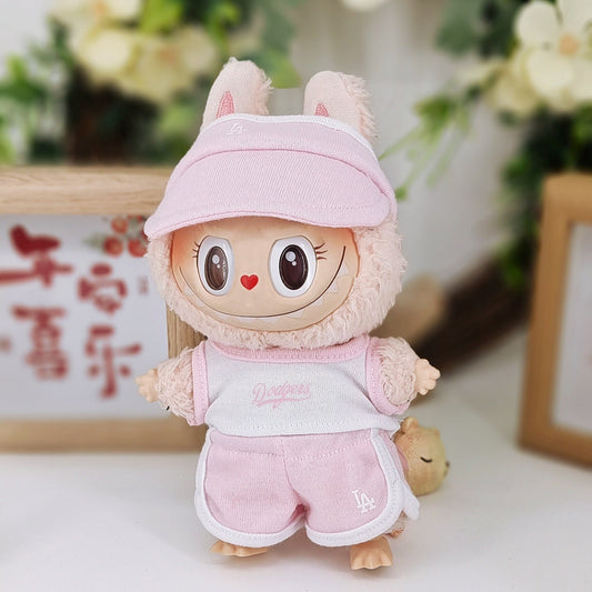 17CM Labubu second generation pendant blind box Labubu doll basketball clothes vest pants hat