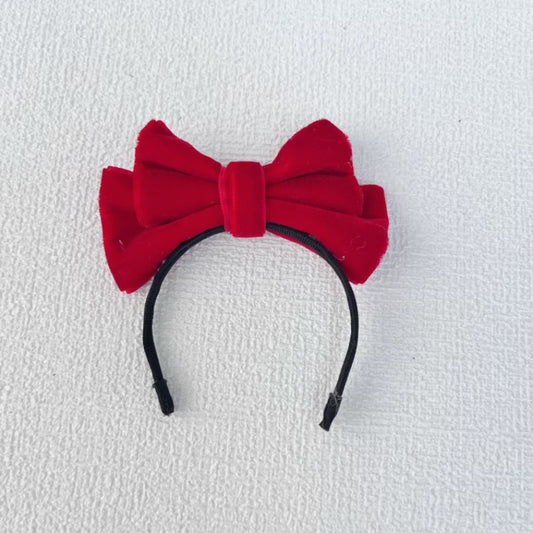 Labubu Sp Bow Headband Fugitive Princess Hair Accessories Elegant Bow Headband Sweet Velvet