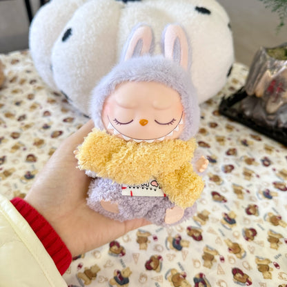 Only clothes] one or two generation pendant LABUBU clothes cloth sit party double warm velvet one-piece climbing suit