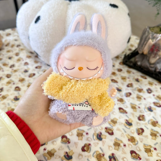 Only clothes] one or two generation pendant LABUBU clothes cloth sit party double warm velvet one-piece climbing suit