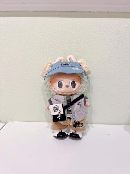 17cm Labubu Doll Clothes & Accessories - Macaron Style