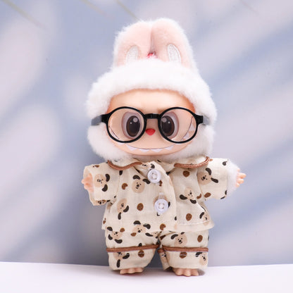 Only baby clothes] one or two generation pendant labubu clothes puppy pajamas glasses pull cloth baby clothes replacement