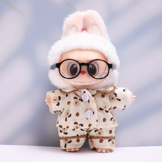 Only baby clothes] one or two generation pendant labubu clothes puppy pajamas glasses pull cloth baby clothes replacement