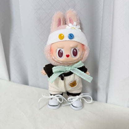Clothes Only] First, Second and Third Generation Labubu Doll Clothes Pendants Labubu Replacement Cute Jumpsuit Set Cute
