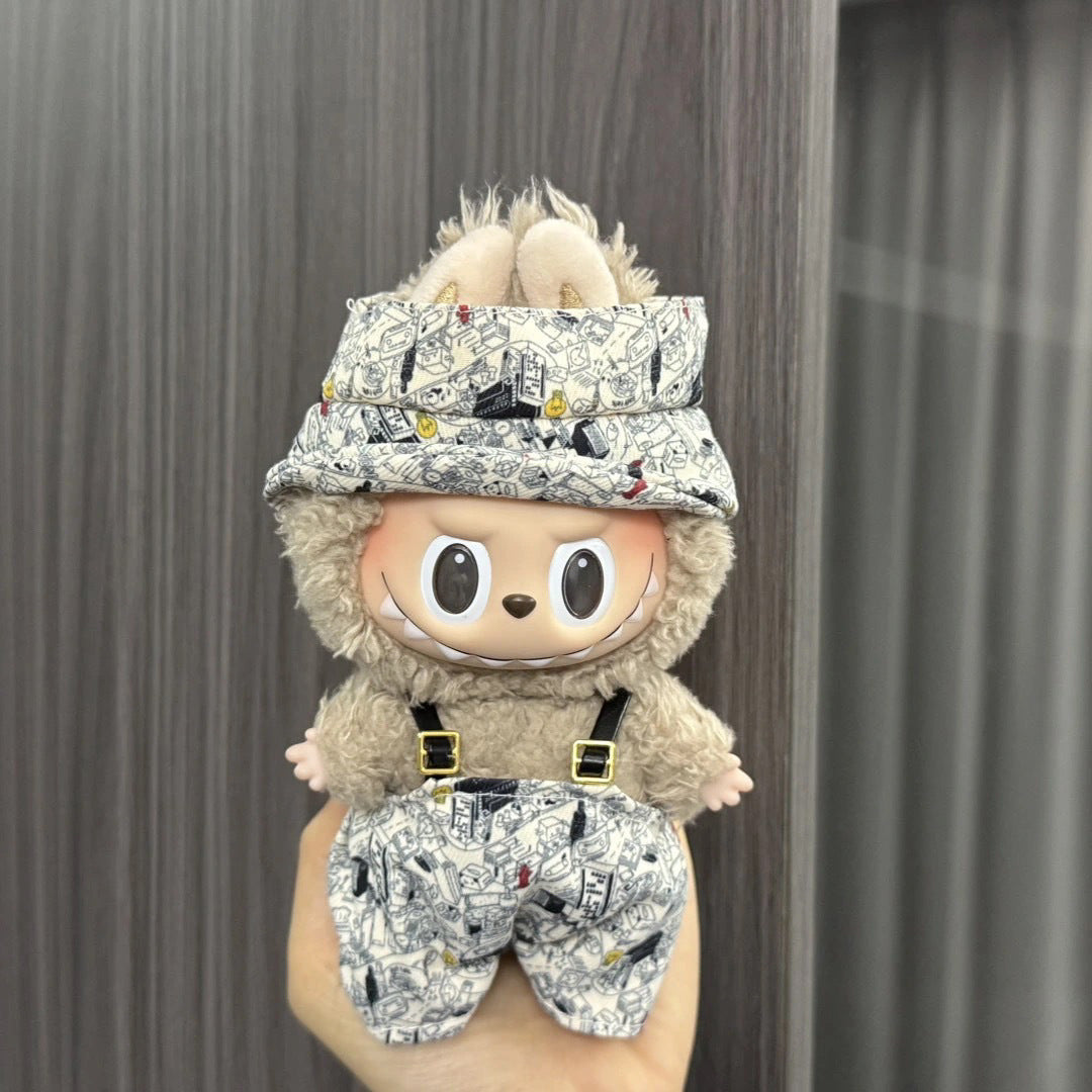 Labubu Sitting Party Doll Clothes First and Second Generation Blind Box Labubu Doll Clothes Plush Vinyl Face