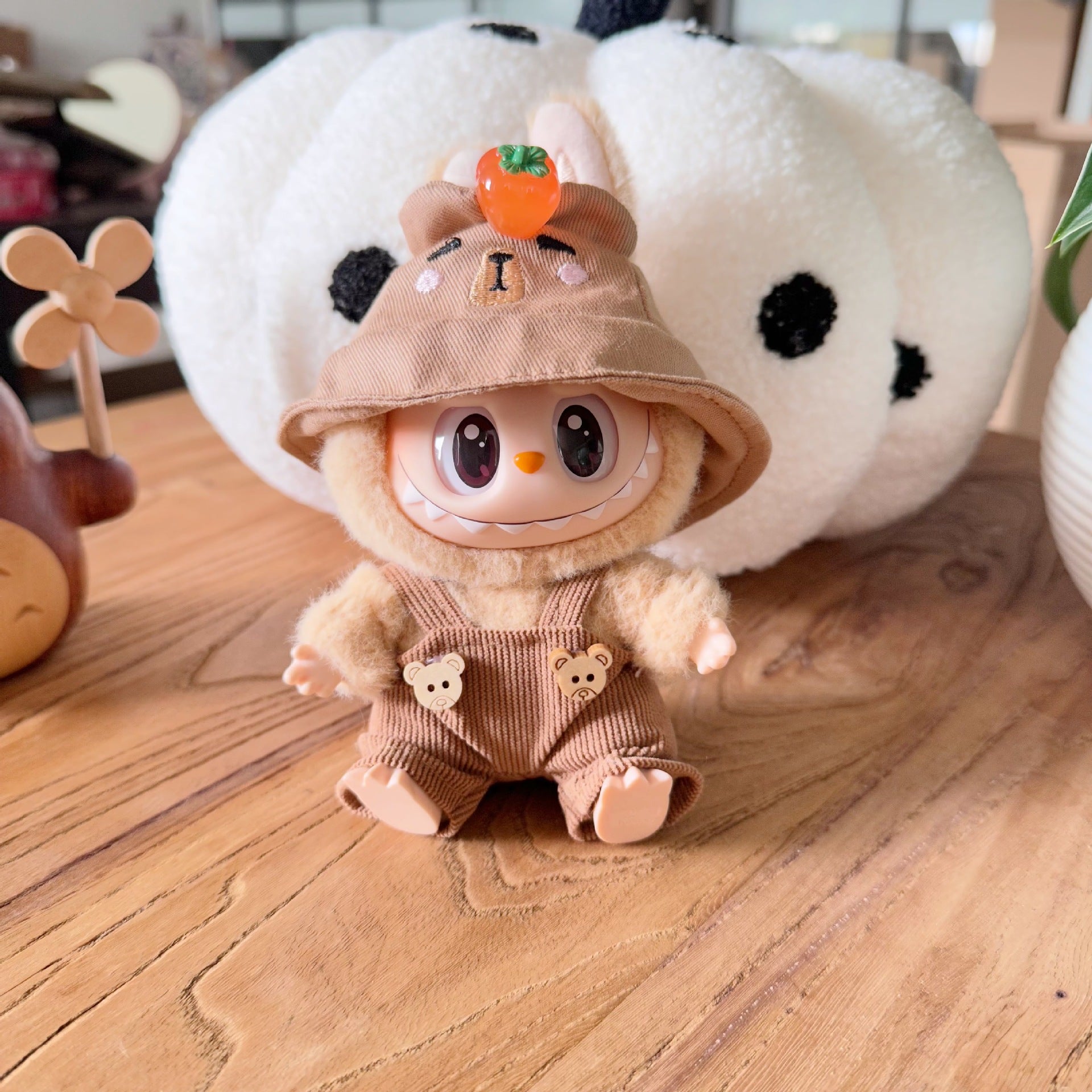 Only clothes] second generation blind box labubu doll clothes pull cloth sit party doll for small suspenders