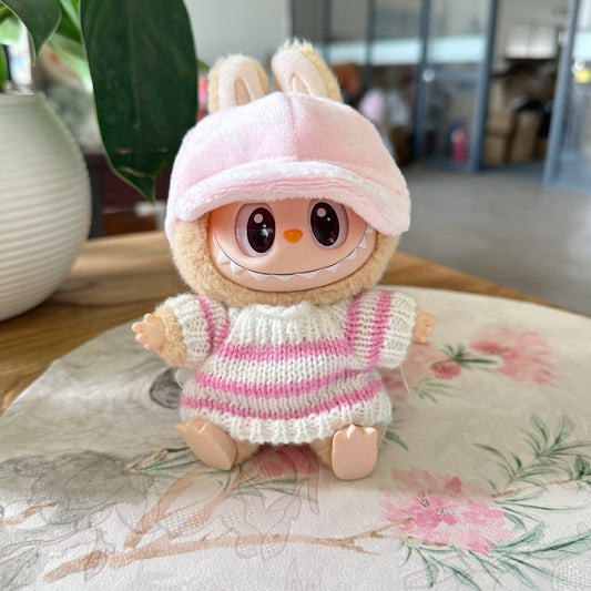 Clothes Only] First and Second Generation Rabub Doll Clothes LABUBU Sit Party Series Doll Clothes Baseball Cap