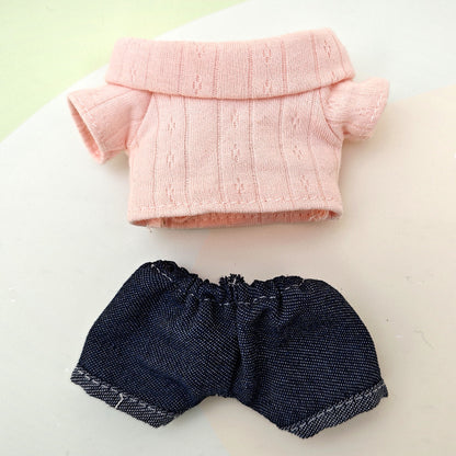 Suitable for pulling cloth pendant clothes for blind box vinyl 17cm baby clothes replacement bag ornaments keychain