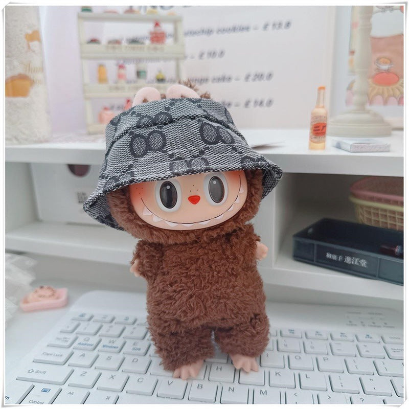First and Second Generation Labubu Baby Clothes 17cm Labubu Sitting Party Labubu Clothes Bow Hat Overalls