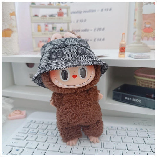 First and Second Generation Labubu Baby Clothes 17cm Labubu Sitting Party Labubu Clothes Bow Hat Overalls