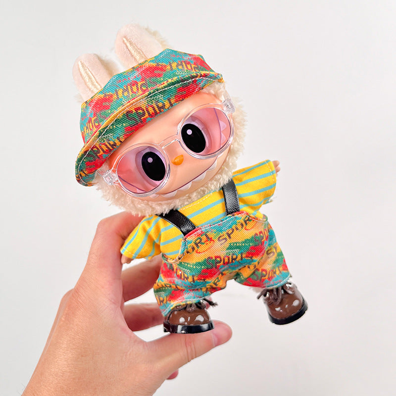 Labubu Doll Clothes for 17cm Pendant Doll - Colorful Outfits
