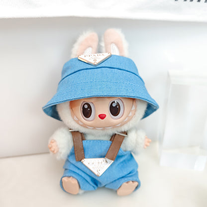 Trendy Cool Labubu Doll Clothes Labubu 3.0 Vinyl 17cm Pendant Clothes Sitting Party Fashion Replacement Hat