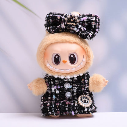Only clothes] the first and second generation Labubu pendant clothes small fragrant style suspenders skirt cloth cloth doll clothes