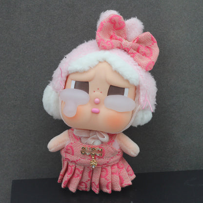17CM One or Two Generation Blind Box Labubu Pendant Clothes Chanel Strap Skirt suit Brap Cloth Doll Clothes