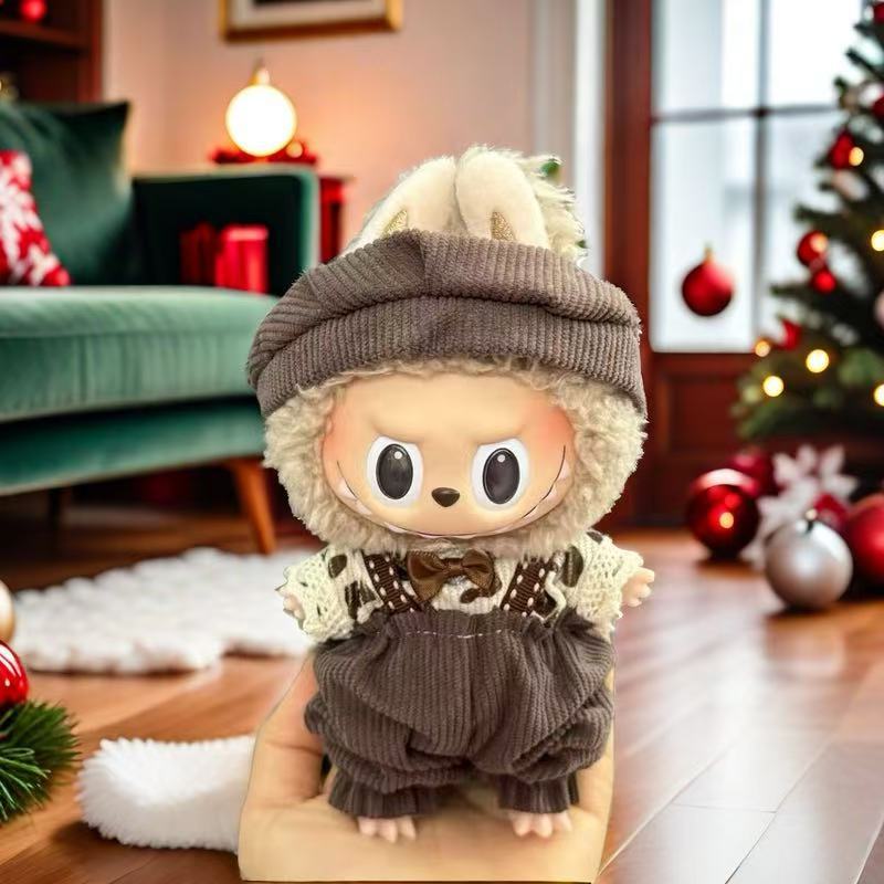 Wholesale labubu labubo doll clothes 17cm blind box pendant one or two generation vinyl doll replacement clothes suit