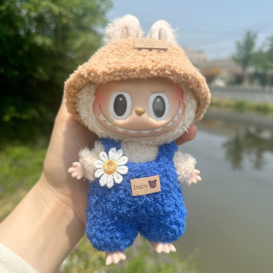 Only clothes] 17CM cloth cloth clothes LABUBU handmade Chunye suit 15CM doll hat suspenders