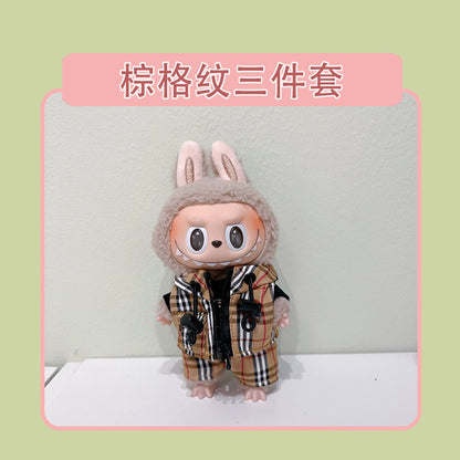 17cm Labubu Doll Clothes & Accessories - Macaron Style