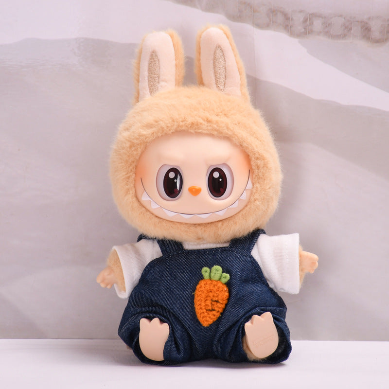 Only clothes] second generation blind box sitting party series Labubu pendant clothes vinyl face cloth baby clothes adorable