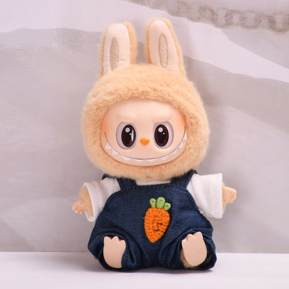 Only clothes] second generation blind box sitting party series Labubu pendant clothes vinyl face cloth baby clothes adorable