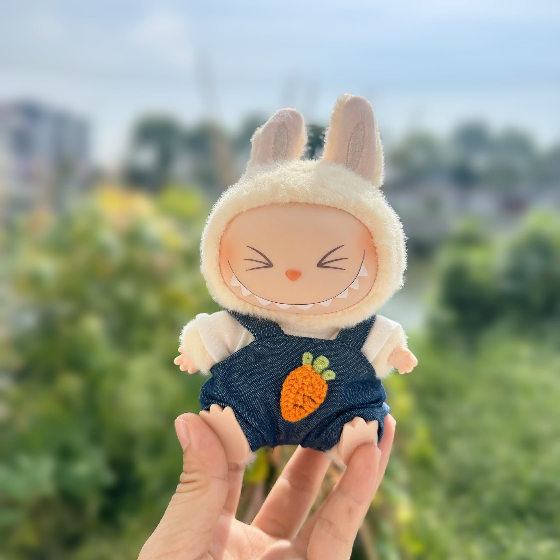 Only clothes] second generation blind box bubble matlabubu clothes LABUBU sit party doll strap suit
