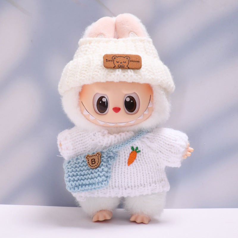Only clothes] the first and second generation of cloth pendant button sweater hat small bag camera Labubu change baby clothes