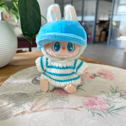 Clothes Only] First and Second Generation Rabub Doll Clothes LABUBU Sit Party Series Doll Clothes Baseball Cap