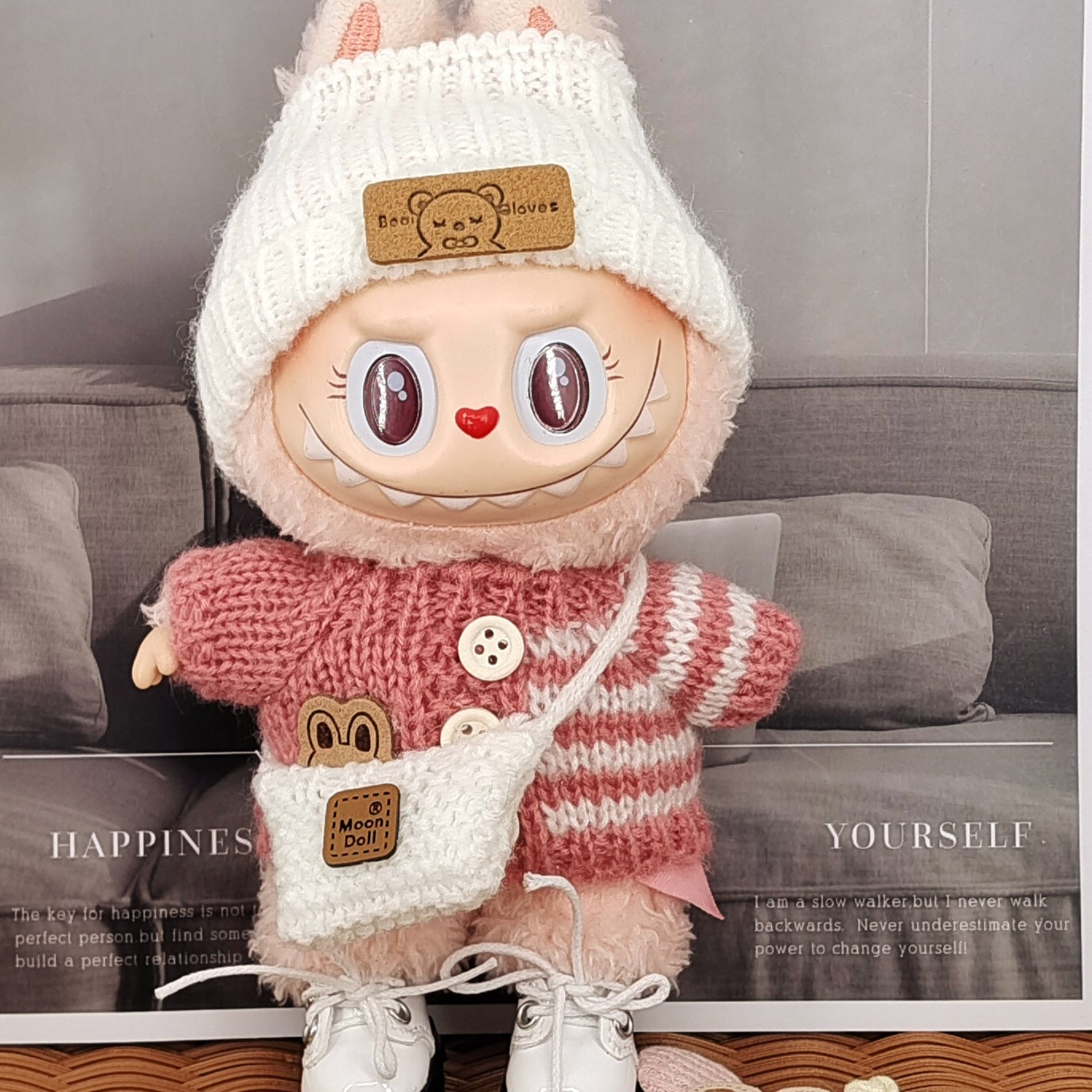 [Only Clothes] Baby Clothes First Generation Second Generation Third Generation Labubu Clothes Replacement Sweater Shoes Vinyl Pendant Replacement