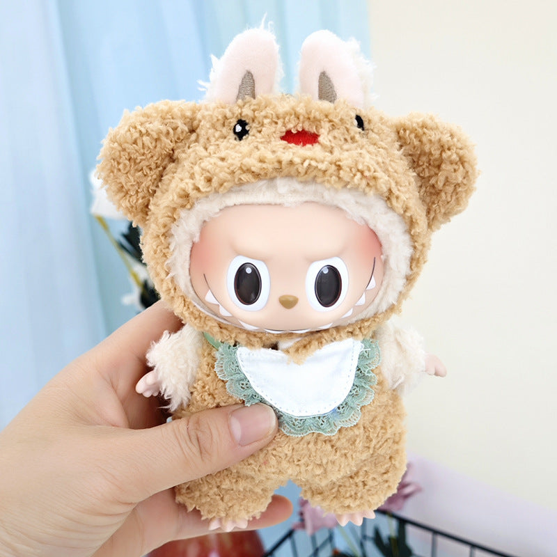 17cm Blind Box Keychain Cartoon Clothes Suitable for Rab Cloth Pendant Accessories Macaron Labubu Clothes Dress