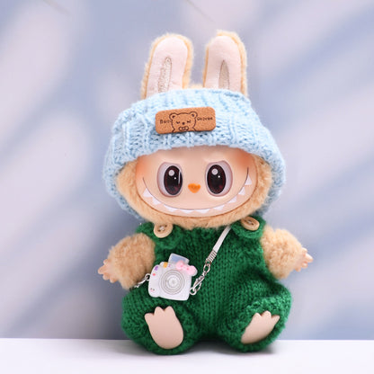 Only clothes] the first and second generation of cloth pendant wool belt pants hat suit Labubu change baby clothes