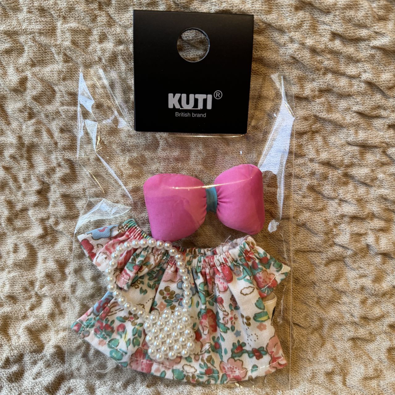Labubu Doll Outfit Set with Pearl Bag - Polka Dot & Floral Styles