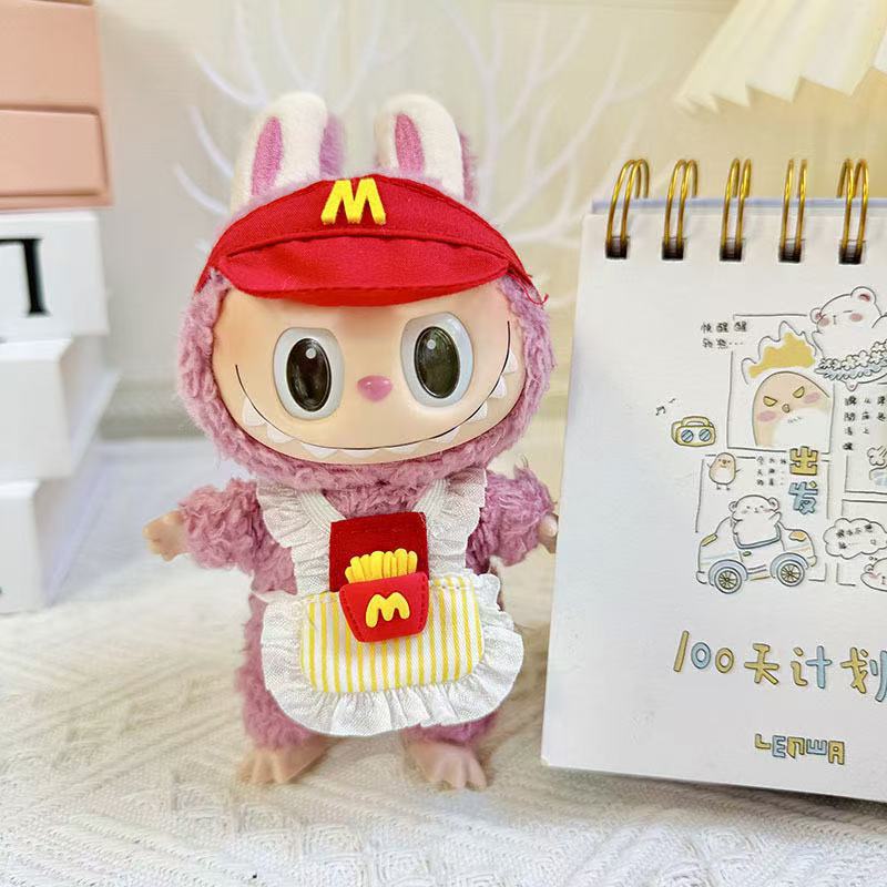 Only clothes] 17CM blind box cloth cloth clothes Chunye suit key chain LABUBU doll Denim small strap