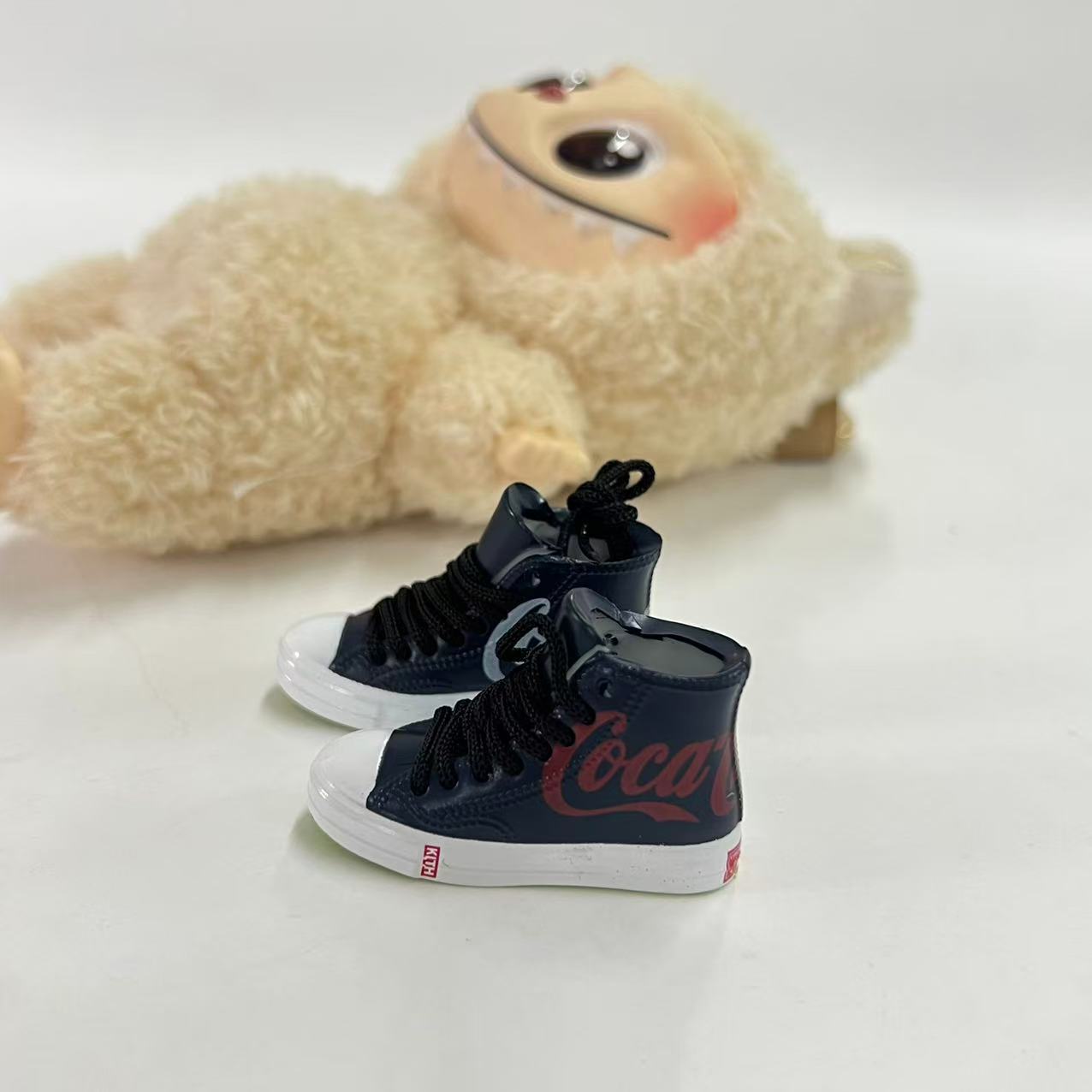 Labubu Plush Doll Clothes 17cm Plush Vinyl Doll Bag Hanging Replacement Shoe Model Pendant Blind Box