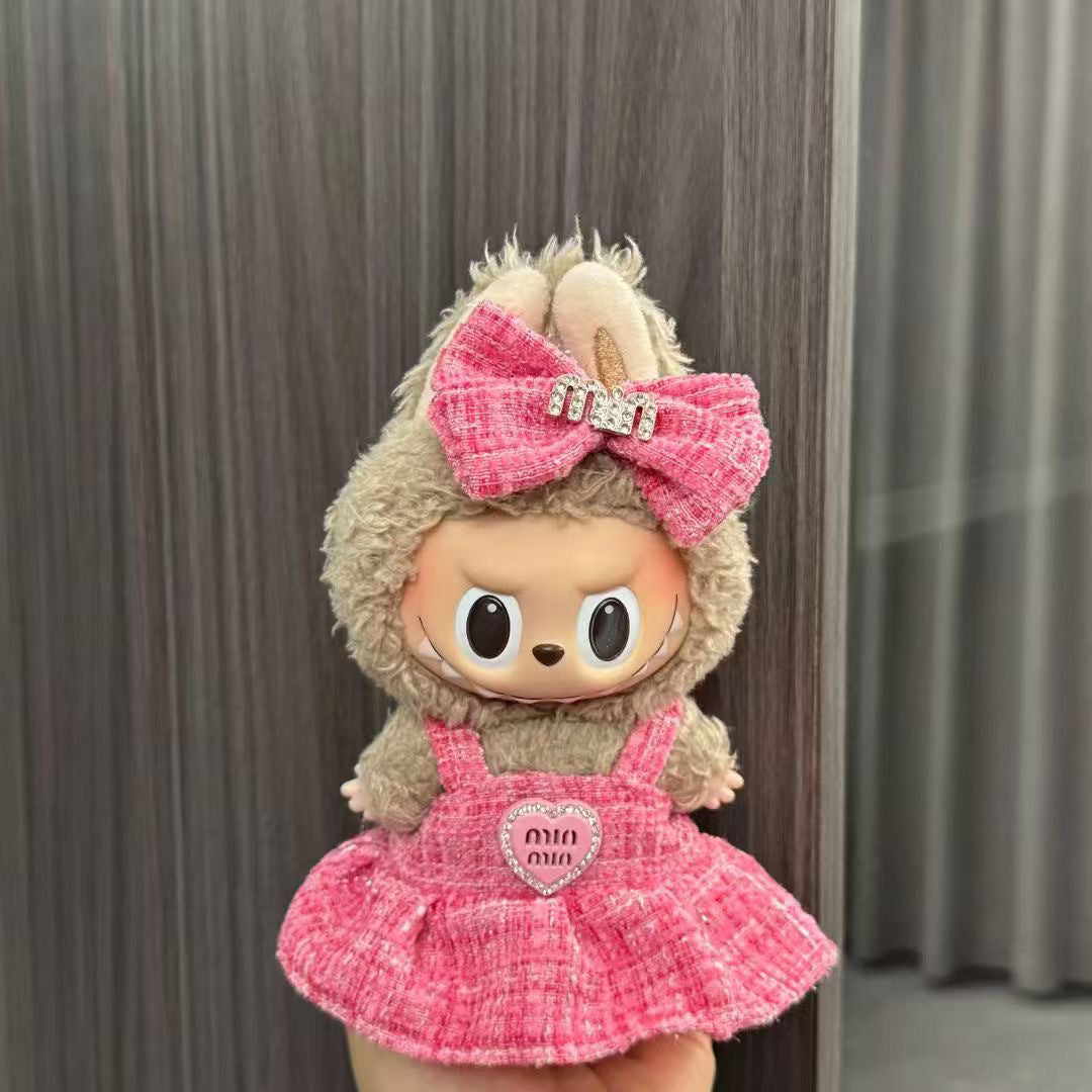 Labubu Sitting Party Doll Clothes First and Second Generation Blind Box Labubu Doll Clothes Plush Vinyl Face