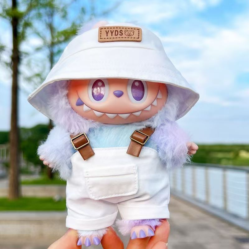 Labubu Doll Overalls Set with Hat for 1st-3rd Gen (Multiple Colors)
