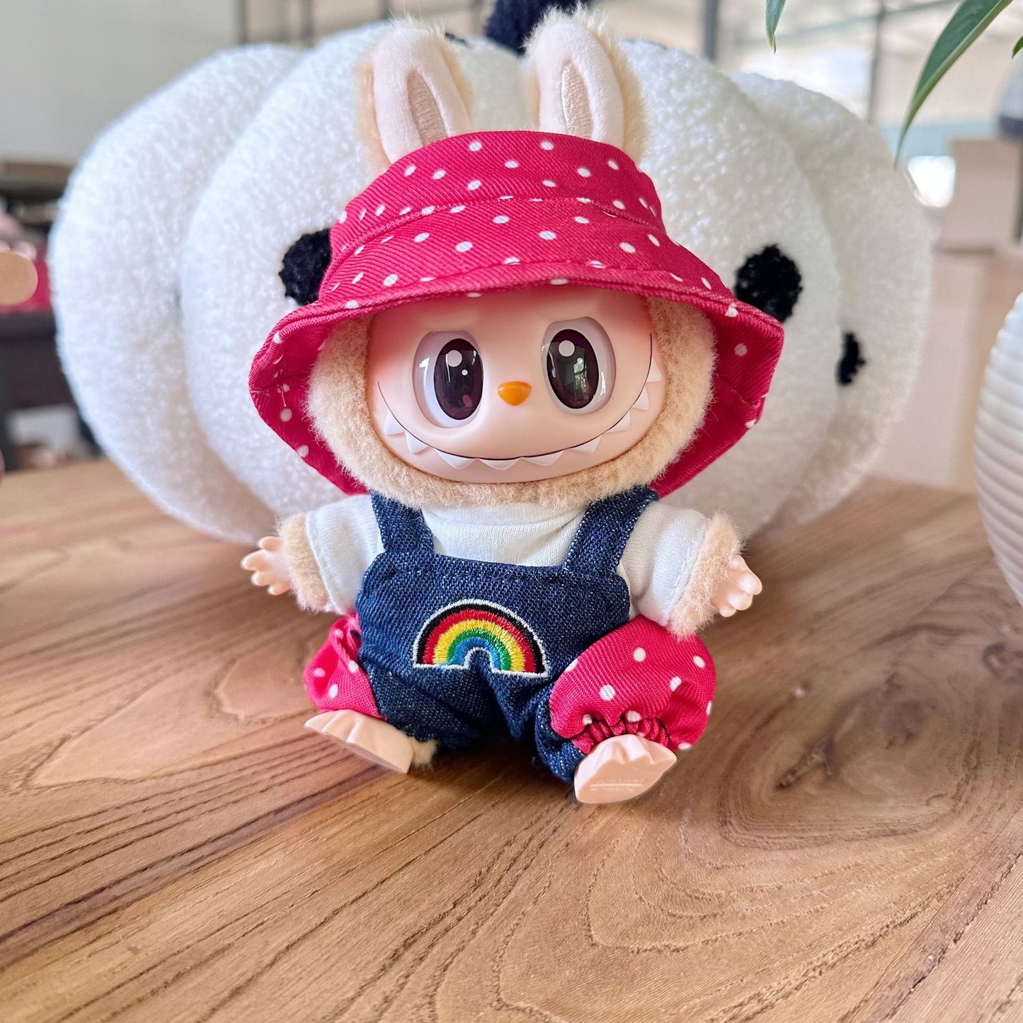 Clothes Only] Hamburg suit First/Second Generation Blind Box Labubu Doll Clothes Labubu Sitting Party Doll Clothes