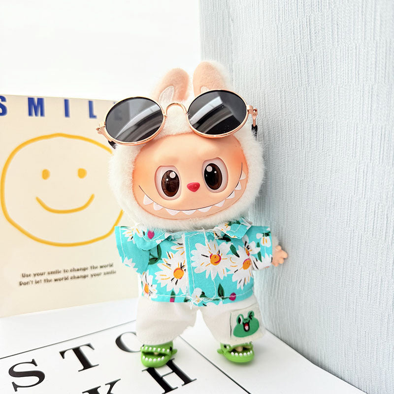 Only clothes] first/second generation Labubu clothes pendant pull cloth sit party doll beach glasses suit