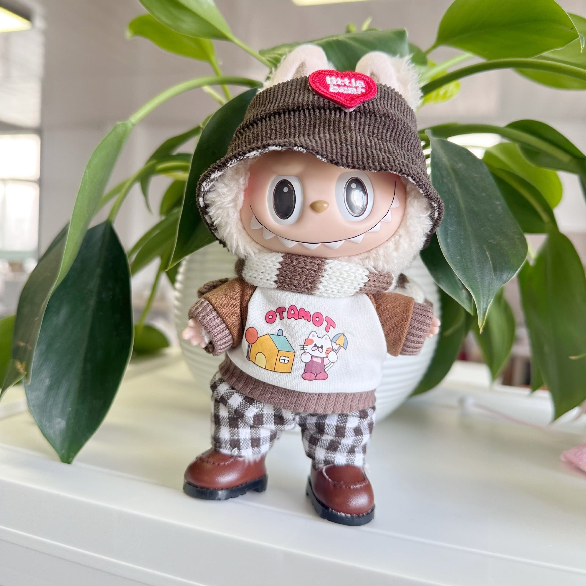 Only clothes] the first and second generation of blind box pull cloth cloth for pendant LABUBU doll clothes happy kitten cafe suit