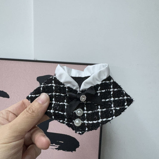 Labubu Doll Cloak - Cute Plaid Shawl for 15-20cm Vinyl Dolls