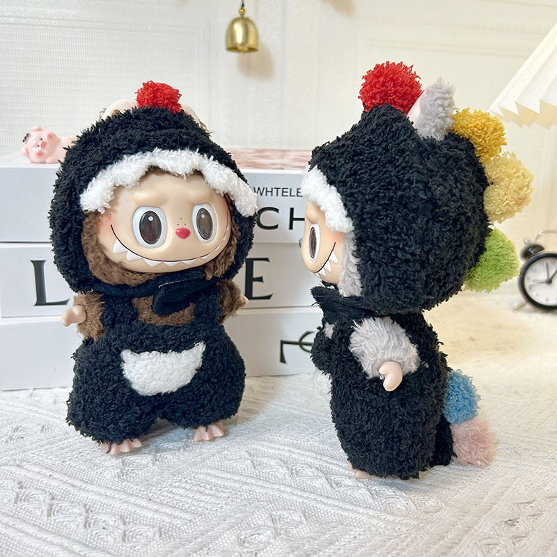 Only clothes] lisa with 17CM labubu white goose doll clothes for Thailand net red explosions LABUBU accessories