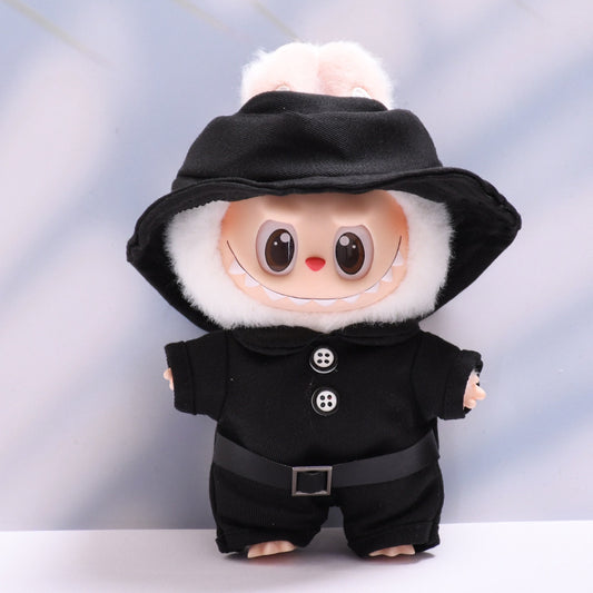 Only clothes] the first and second generation of labubu pendant clothes work clothes jumpsuit labubu change baby clothes to replace