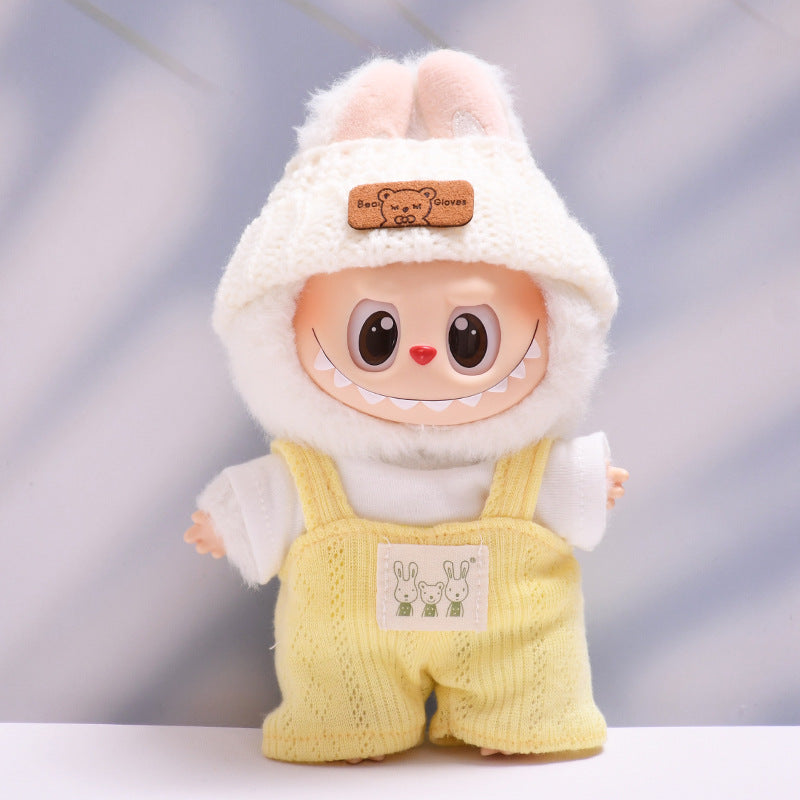 Only clothes] the first and second generation of cloth pendant rabbit T-shirt suspenders skirt Labubu change baby clothes