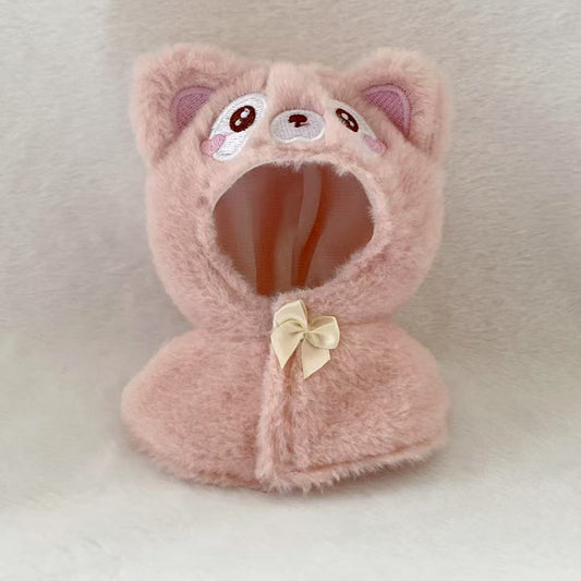 Labubu 17cm Doll Clothes - Cute Animal Cape for Panda, Kitten, Husky