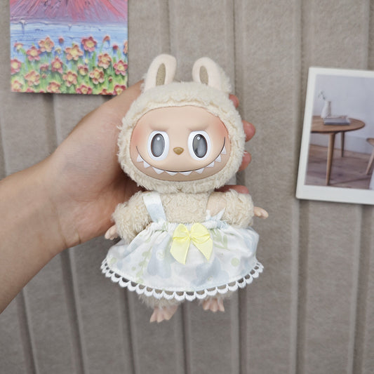 17cm Labubu Doll Outfit - Suspenders & Overalls for Vinyl Dolls