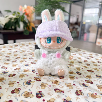 Clothes Only] 15cm Pendant Labubu Blind Box Macaron Labubu Time to chill Doll